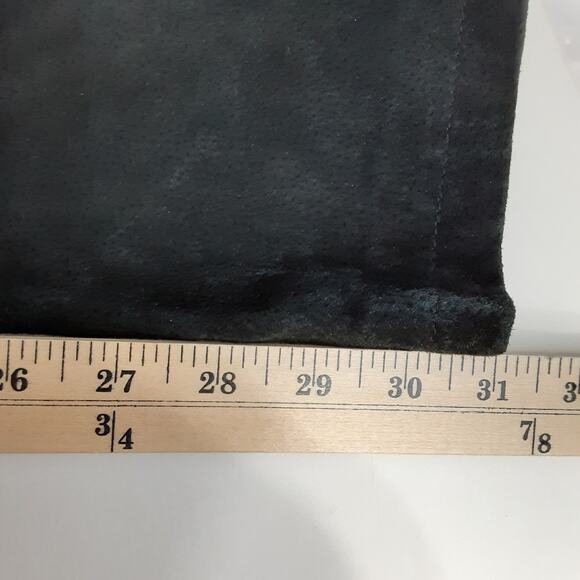 Vintage 90s 100% Leather Black Suede Wide Leg Bootcut Pant Juniors 7/8 Horseback - Picture 12 of 13